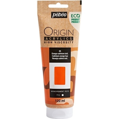 Pébéo Origin АКРИЛНА боя Cadmium Orange Hue 120 ml 1 бр (817105)