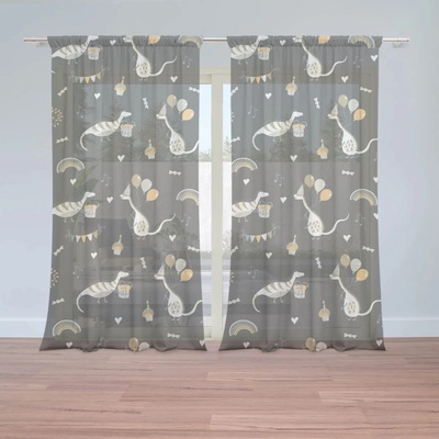 Sablio Záclony Dinosaurie párty: 2ks 150x250cm