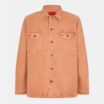 HUGO BOSS Риза Hugo Men's Enalu 01 Long-Sleeve Plain Shirt - Open Orange