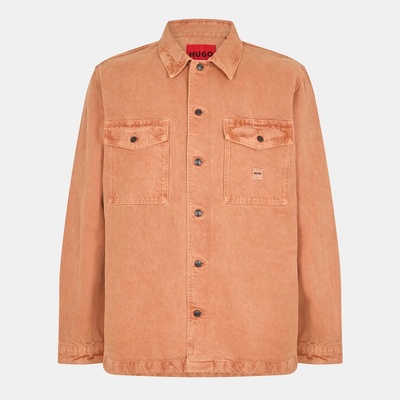 HUGO BOSS Риза Hugo Men's Enalu 01 Long-Sleeve Plain Shirt - Open Orange