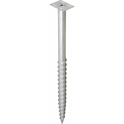 Domax zemná zaskrutkovacia pätka stĺpika s obdĺžnikom PWF 76/1600 - 140 x 190 x 1600 x 900 x 3.5 mm