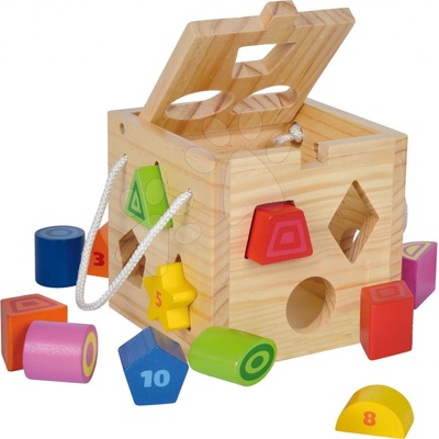 Hape Eichhorn didaktická kocka S Sorting Cube s 12 vkladacími kockami