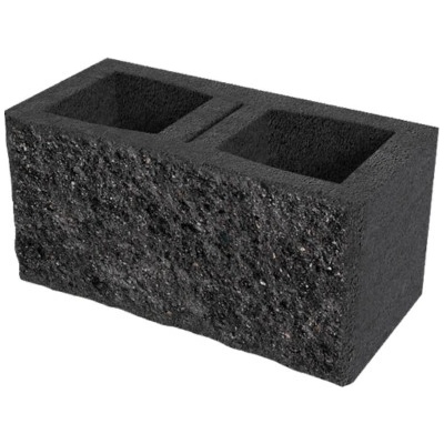 DITON Okrasná tvárnice oboustranná B 390x200x190 mm černá