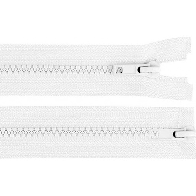 Zip kostěný No 5 dělitelný 2 jezdce / dvoucestný 70 cm bundový Varianta: 101 bílá, Balení: 1 ks