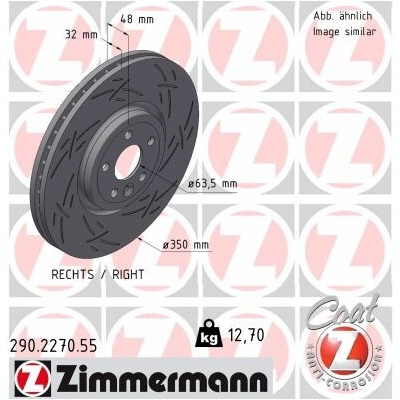 Brzdový kotúč ZIMMERMANN 290.2270.55 (290227055)