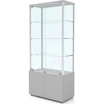 Expoint Výstavní vitrína na zboží se skříňkou 100 x 40 x 180 cm