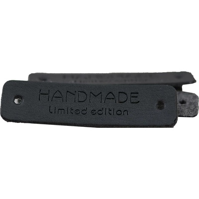 Pro Háčkování Hand Made koženková cedulka černá Limited edition