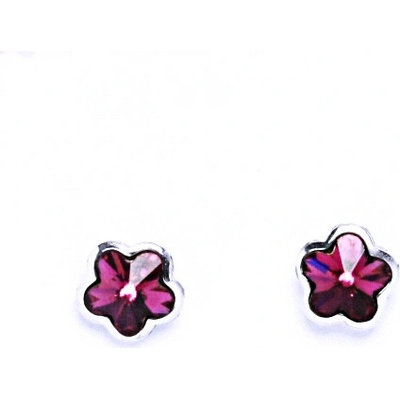 Čištín na šroubek s krystaly Swarovski Fuchsie NŠ 1297