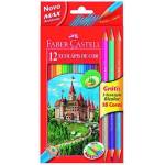 Faber-Castell Цветни моливи faber-castell шестоъгълни 12 молива + 3 молива с двоен край 110312 (110312)