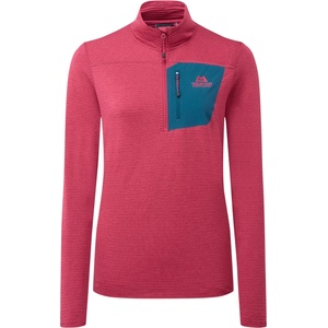 Mountain Equipment Дамски поларен пуловер Mountain Equipment Women's Lumiko Zip-T Fleece jumper - Maroon / Majolica - размер 36 (EU) (105-7226-0512)