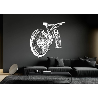 Drevený obraz - Horský bicykel v pohybe