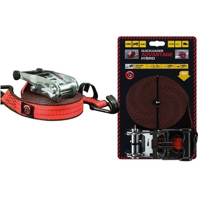Upínací pás s ráčnou a magnetem Quickloader Advantage Hybrid 2000 kg, 6 m x 35 mm