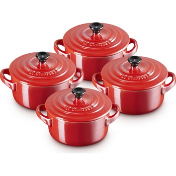 Le Creuset Съдове за печене и сервиране Mini Cocotte Metallics 250 мл черешови 4 бр (69212107370131)