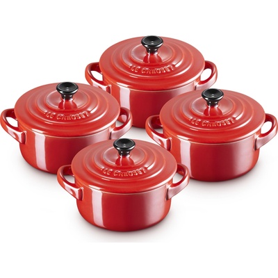 Le Creuset Съдове за печене и сервиране Mini Cocotte Metallics 250 мл черешови 4 бр (69212107370131)