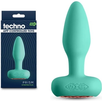 Смарт анален плъг, вибрации и въртене - Techno Prism Teal (NSTOYS1172)