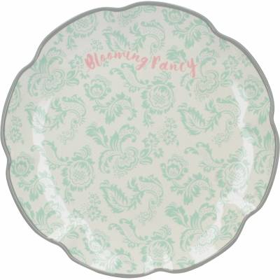 Kitchen Craft Porcelánový dezertní talířek Blooming Fancy se sloganem