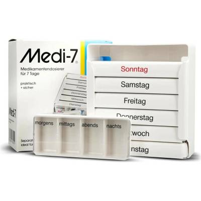 Medi-7 Dávkovač léků na 7 dní bílý
