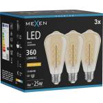 Mexen Vintis 3x LED крушка с нажежаема спирала E27, ST64, 4W, Топла - 2200K, 360 lm, (L162-E27-0422-50x03)