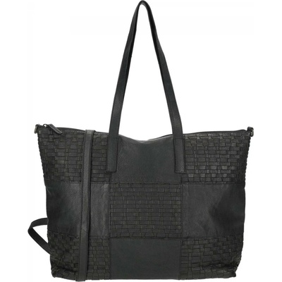 Enrico Benetti Sicily leather shopper bag black