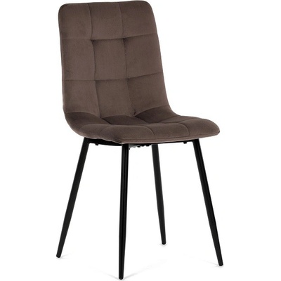 Autronic CT-281 BR4 hnědá sametová látka nohy černý kov