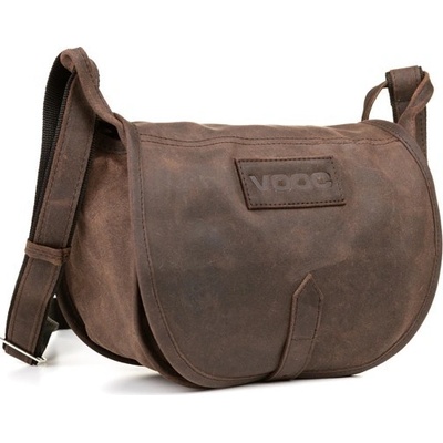 VOOC dámska kožená crossbody kabelka čierna
