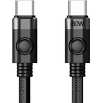 ORICO кабел Cable USB C-to-C PD 60W Charging 1.0m Black - CDX-60CC-BK (CDX-60CC-BK-BP) - Allstore