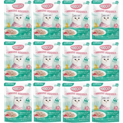 Moochie Immune Booster Tuna Recipe Topping WhiteFish In Jelly 12 x 70 g