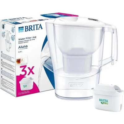 BRITA Филтрираща кана Brita ALUNA COOL MEMO 2.4L - БЯЛ + 3 ФИЛТЪРА MAXTRA PLUS , 2.4L (4006387107079)