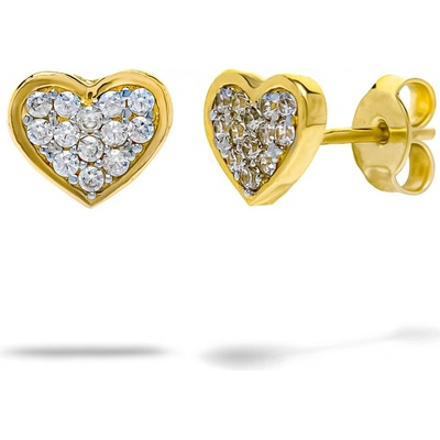 Blink-Blink napichovacie diamantové náušnice v tvare srdca 3078ZDG