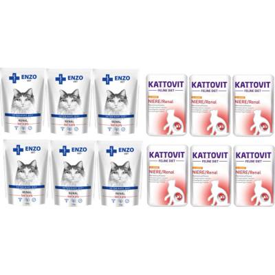Kattovit Niere/Renal kuřecí 6x85 g + ENZO VET Renal 6x100 g