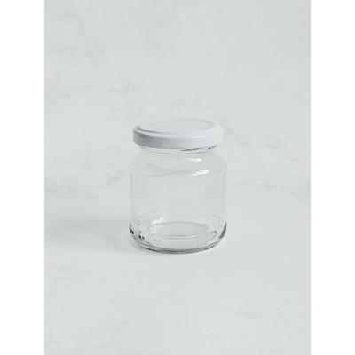 LUPA Kořenka skleněná 150 ml s bílým víčkem