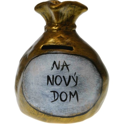 Pokladnička s nápisom - na nový dom