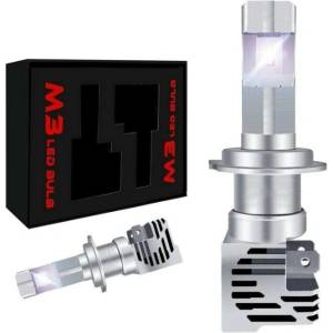  Комплект Умалени Мини Лед Led Диодни Крушки М3 H7 Х7 12V 24V 50W 5000lm за Трактори Мотоциклети Мотори Автомобили