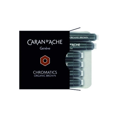 Caran D'ache Inkoustové bombičky Chromatics hnědá Organic Brown 8021.049