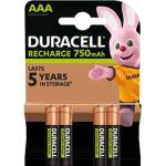 Duracell Акумулаторни батерии Duracell HR03/DC2400, AAA, HR03, 1.2V, 750mAh, NiMH, 4бр. в опаковка