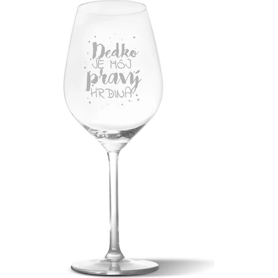 Sablio Pohár na víno Dedko je môj pravý hrdina 490 ml