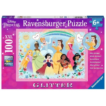 Ravensburger - Puzzle Disney: Princezny glitter - 100 piese