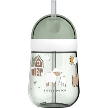 LITTLE DUTCH Hrnek s brčkem 9m+ Farma 300 ml