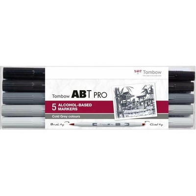 Tombow ABT PRO Cold Gray colours 5 ks ABTP-5P-4