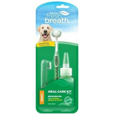 Tropiclean Dentální sada pro psy gel a kartáčky velikost S/M 59 ml