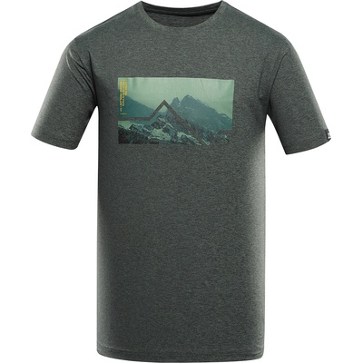 ALPINE PRO Мъжка меланжова тениска от рециклиран материал ALPINE PRO GORAF 2 laurel wreath вариант pa ALPINE PRO | Zelen | МЪЖЕ | 5XL