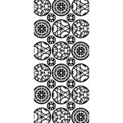 Kanorg Samolepky Mandalové ornamenty - kontury 10 x 23 cm Druh: stříbrné DD6211102