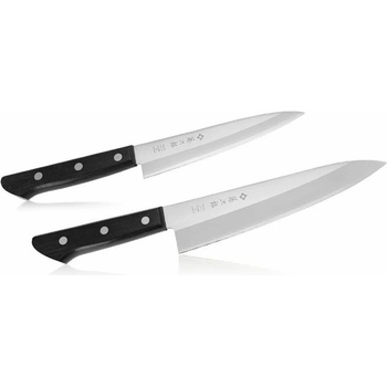 TOJIRO Комплект ножове Tojiro Basic TBS-210, 2 части, VG-10 стомана, черен (TBS-210)