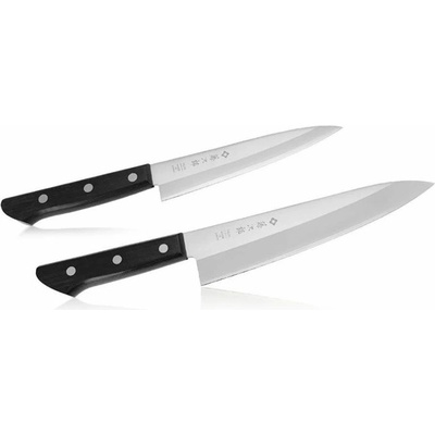 TOJIRO Комплект ножове Tojiro Basic TBS-210, 2 части, VG-10 стомана, черен (TBS-210)