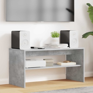 vidaXL ТВ шкаф 80 x 35 x 40 см Циментено сиво Инженерна дървесина (8000303)