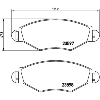 BREMBO Sada brzdových platničiek kotúčovej brzdy P61063