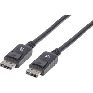 Manhattan Кабел „Манхатън - DisplayPort към DisplayPort (DisplayPort 1.2, 4K/60 Hz, 10 м, черен) 354134 (354134)