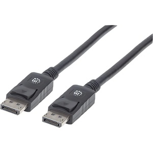 Manhattan Кабел „Манхатън - DisplayPort към DisplayPort (DisplayPort 1.2, 4K/60 Hz, 10 м, черен) 354134 (354134)