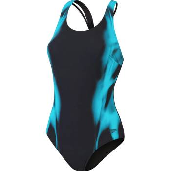 Speedo Бански костюм Speedo Women's Speedscu Pt One Piece Swimsuit - Black/Blue