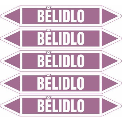 Grafiko | Bělidlo - dle ČSN 13 0072 - Materiál fólie s ochrannou laminací, Rozměr aršík 5ks šipka 250x52mm